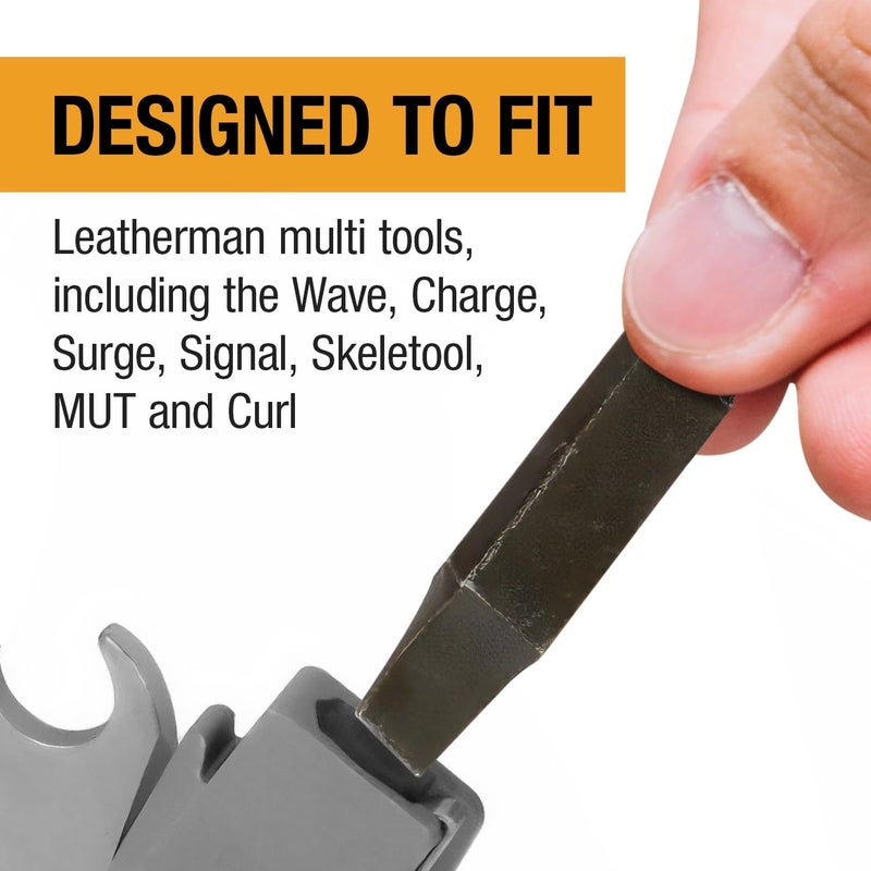 Samorillo [3 Pack] Replacement Two-Sided Screwdriver Bit For Leatherman Multi-Tool - #1-#2 Phillips Head + 3/16 Flat Head - Add Or Replace Your Multitool Screwdriver - Exact Fit For Most Leatherman Multi Tools - Image 5